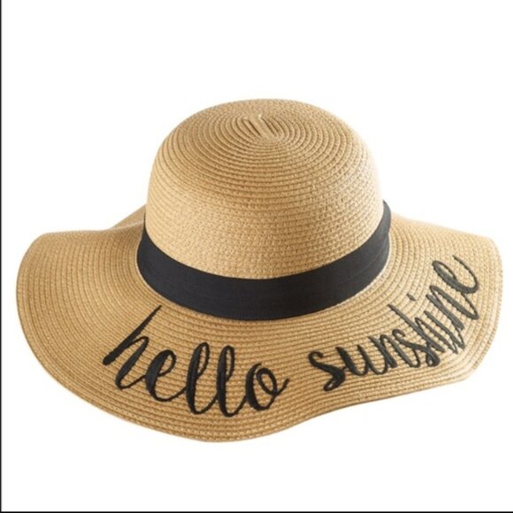 🔆 "hello sunshine" Beach Sun Hat - Picture 2 of 6